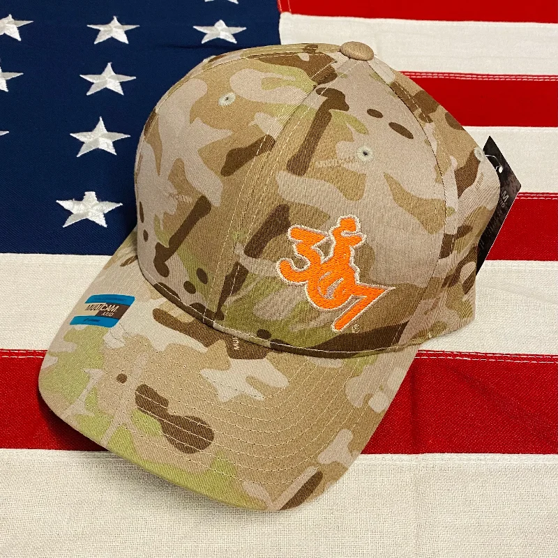 Tan MultiCam Arid Hat/Orange Logo