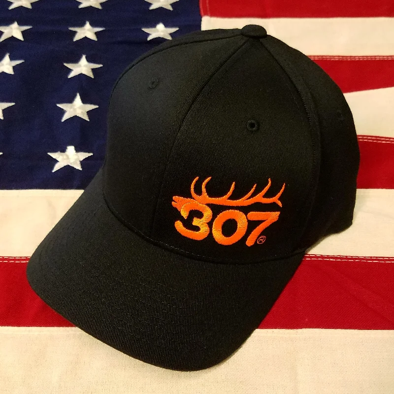 Black Hat/Orange Logo S/M