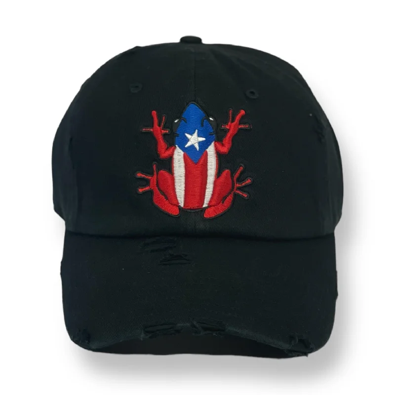 4U CUSTOM PUERTO RICO "DON COQUI" BLACK DAD HAT