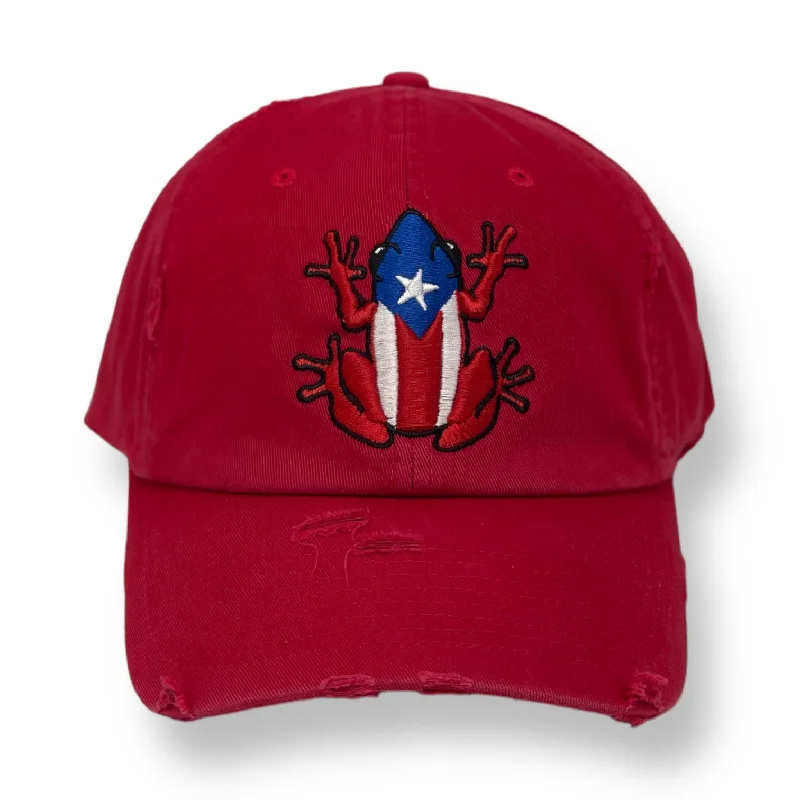 4U CUSTOM  PUERTO RICO "DON COQUI" RED DAD HAT