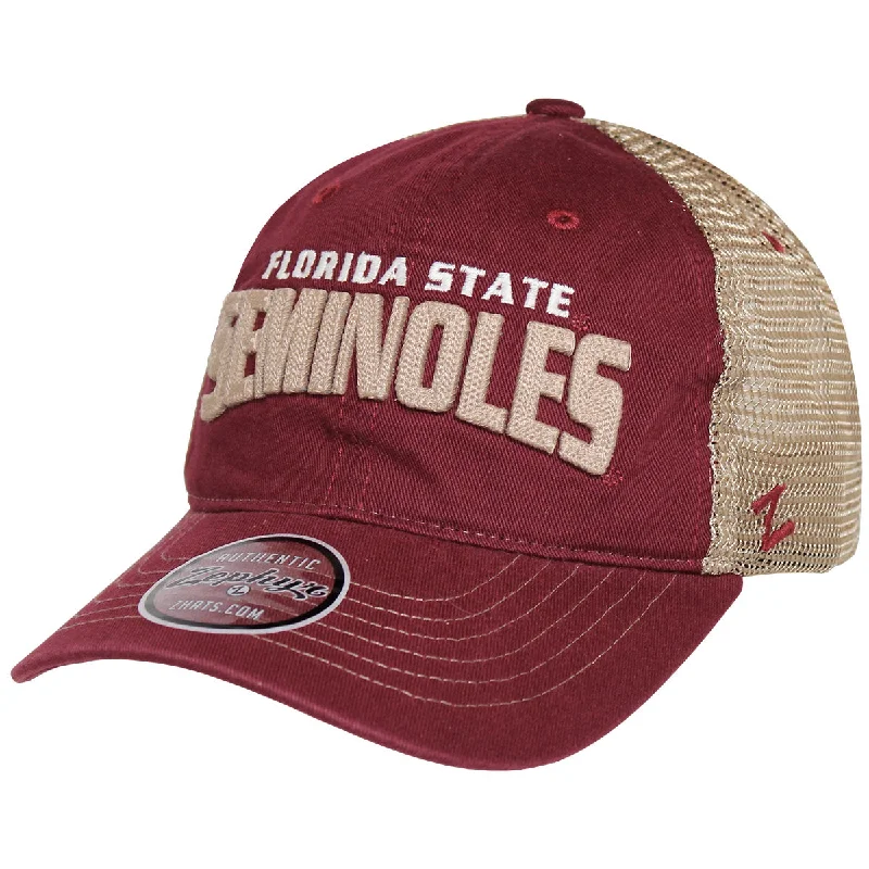 Zephyr Florida State Seminoles Adjustable Trucker Cap - Garnet