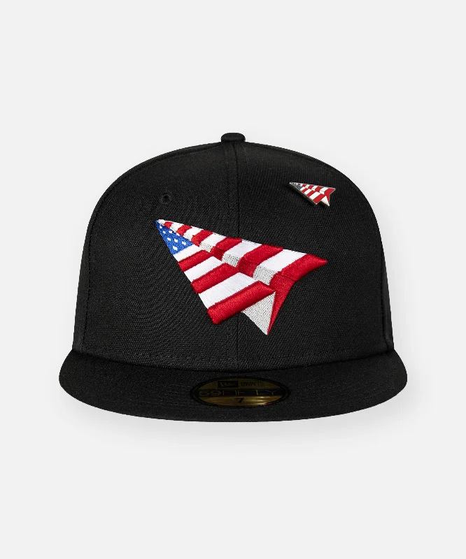 American Dream Black Crown Fitted Hat