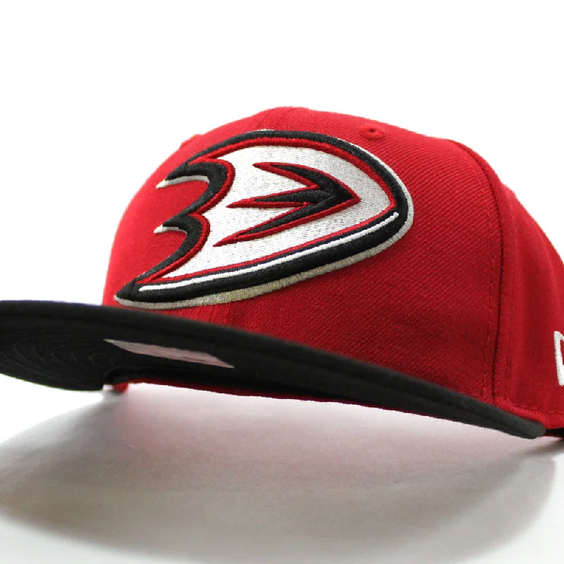 ANAHEIM DUCKS New Era 59Fifty Fitted Hat (RED BLACK)