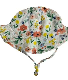 Sunhat - 100% cotton Gauze  - 12-24M- Baby-flowers