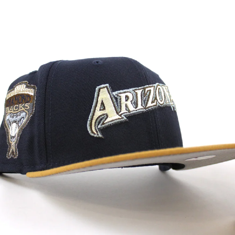 Arizona Diamondbacks 1998 Inaugural season New Era 59Fifty Fitted Hat (Navy Tan Gray Under Brim)