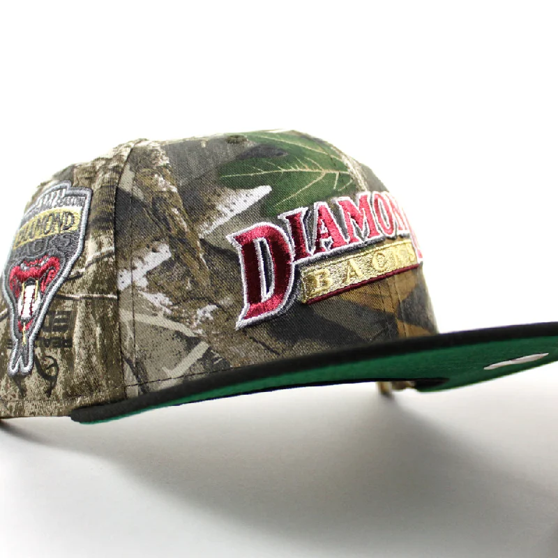 Arizona Diamondbacks 1998 Inaugural Season New Era 59Fifty Fitted Hat (RealTree Camo Black Green Under Brim)