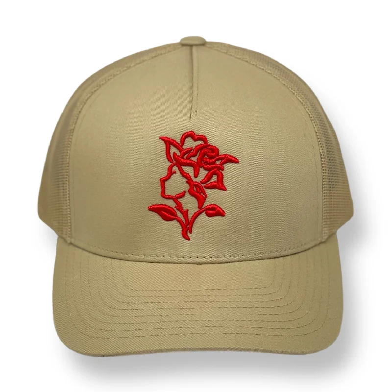 ARTFUL ROSEY KHAKI TRUCKER SNAPBACK