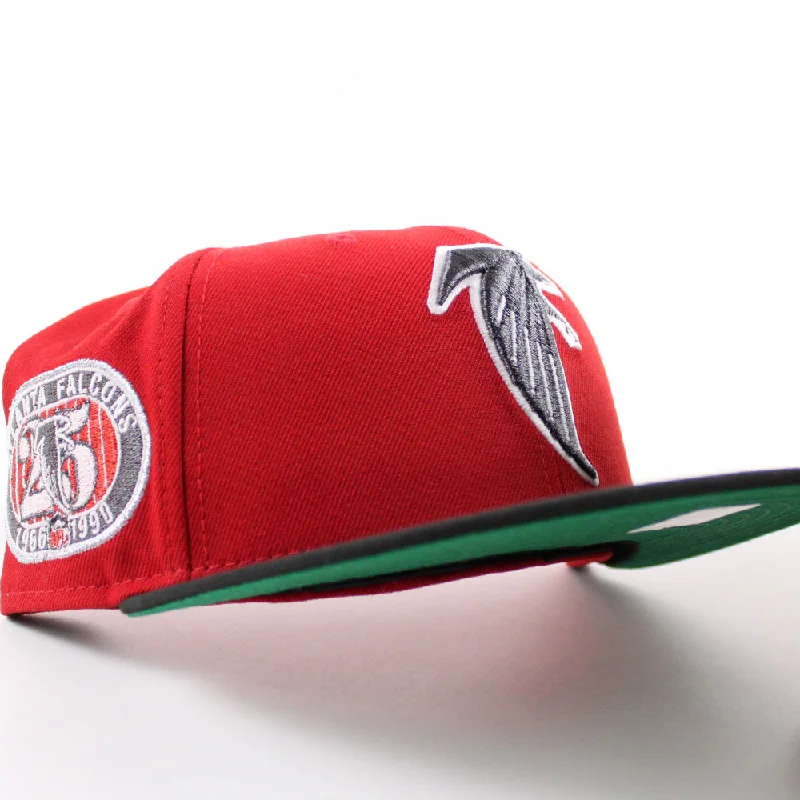 Atlanta Falcons 25th New Era 59Fifty Fitted Hat (Red Black Green Under Brim)