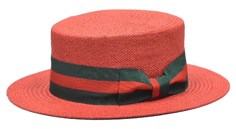 Bruno Capleo Boater BC-637 Red/Green