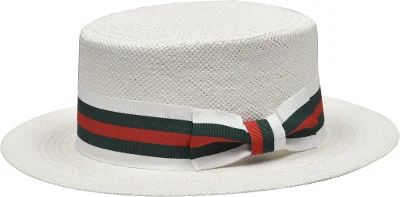 Bruno Capleo Boater BC-639 White/Red/Green