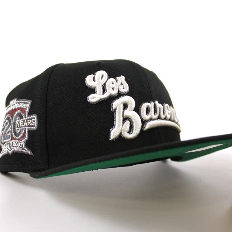 LOS BARONS BIRMINGHAM BARONS 20th Anniversary New Era 59Fifty Fitted Hat (Black Green Under Brim)