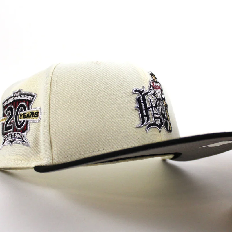 BIRMINGHAM BARONS 20th Anniversary New Era 59Fifty Fitted Hat (Chrome White Black Gray Under Brim)