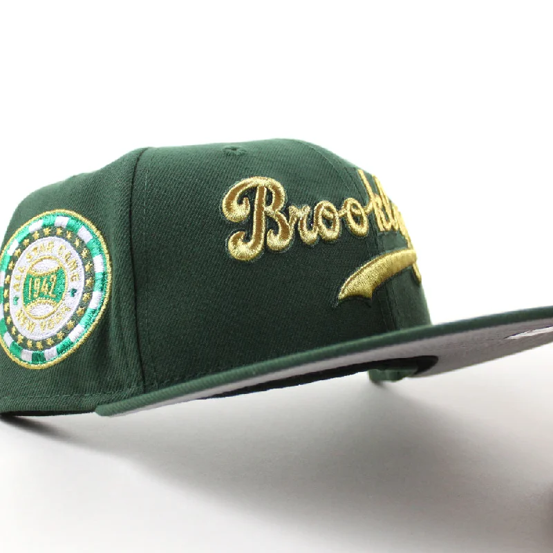 BROOKLYN DODGERS 1942 All Star Game New Era 59Fifty Fitted Hat (Cilantro GREEN Gray Under Brim)