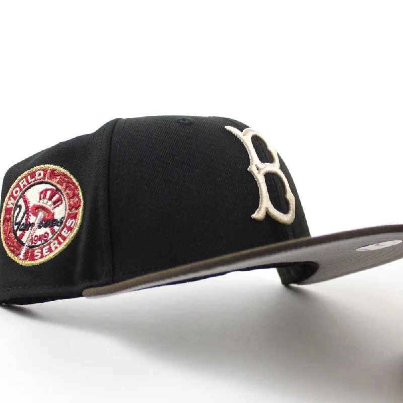 BROOKLYN DODGERS 1949 World Series New Era 59Fifty Fitted Hat (Black Brown Gray Under Brim)