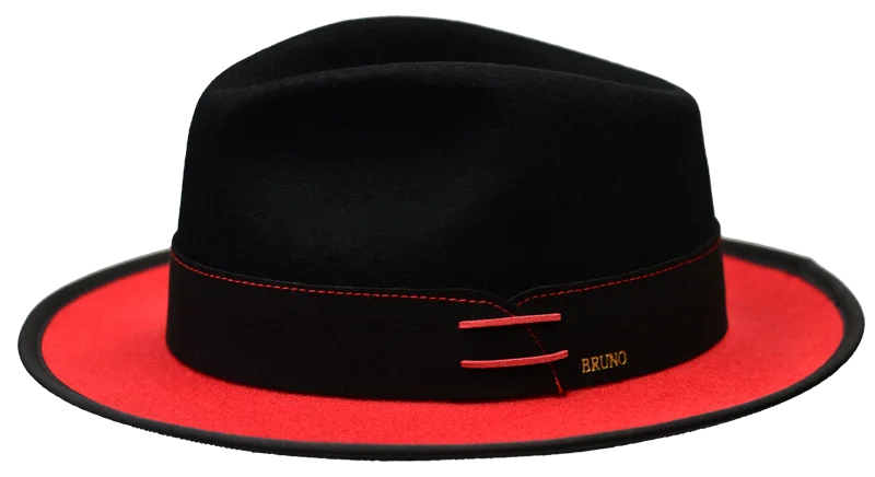 Bruno Capleo OU-851 The Outcast Fedora Black/Red