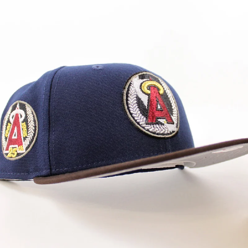 California Angels 25th Anniversary New Era 59Fifty Fitted Hat (OceanSide Burnt Wood Gray UNDER BRIM)