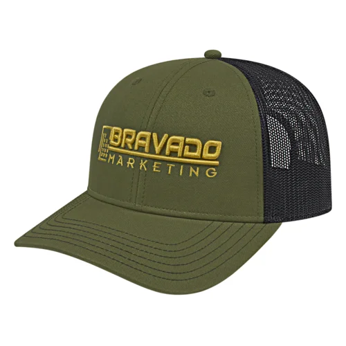 Cap America Custom Embroidered Hat with Logo - Trucker Mesh Back Cap i3028