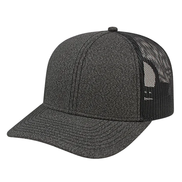 Cap America i8518 - Premium Melange Trucker Mesh Back Cap - Blank