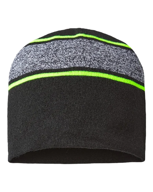 Cap America RKV9 - USA-Made Variegated Striped Beanie