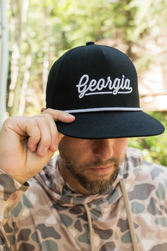 Cap - Georgia Script - Black