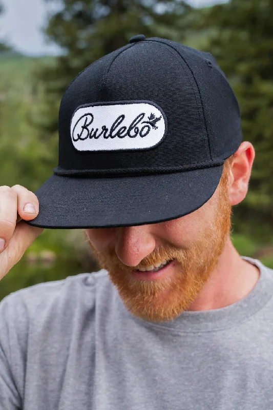 Cap - Oval Burlebo Script - Black