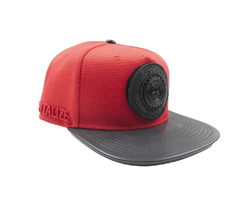 CAPITAL GAINS INTERCHANGEABLE STRAPBACK HAT RED/BLACK - CG025