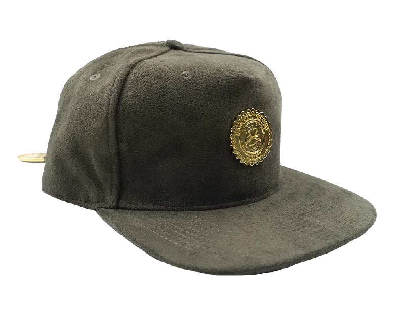 CAPITAL GAINS SUEDE STRAPBACK HAT OLIVE - CG047