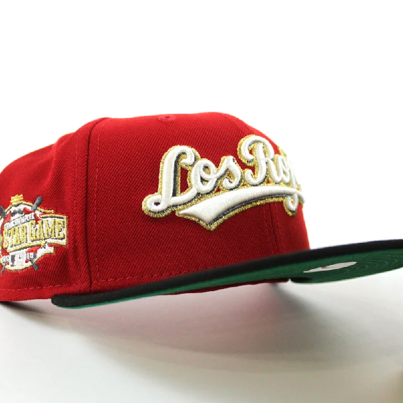 Cincinnati Reds Los Rojos 2015 All Star Game New Era 59Fifty Fitted Hat (Scarlet Red Black Green Under Brim)