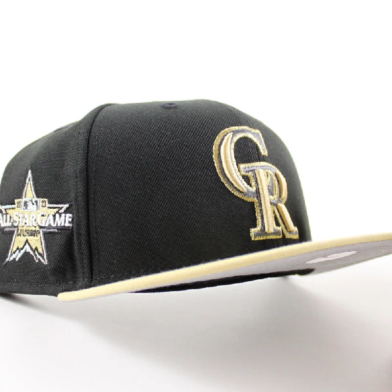 Colorado Rockies All Star Game 2021 New Era 59Fifty Fitted Hat (Black Vegas Gold Gray Under Brim)