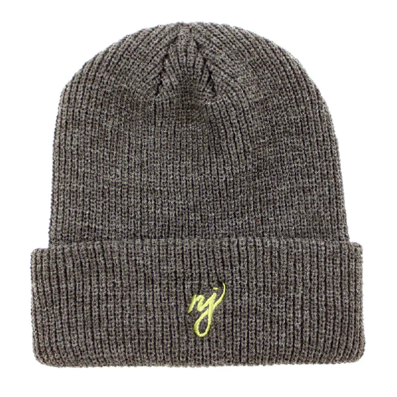 ECapCity x Halftime NJ Script Beanie (Dark Gray Olive)