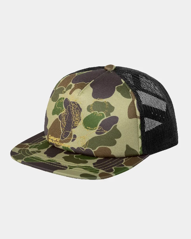 Flying Ducks Trucker Cap | Green Camo Duck