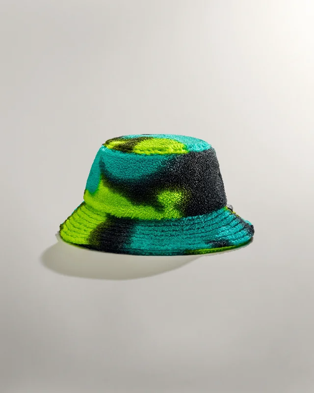 Spray Camo Fleece Bucket Hat Multicolour