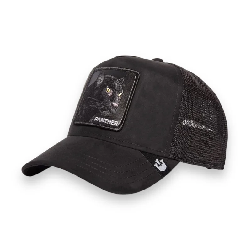 GOORIN BROS BLACK SUEDE "PANTHER" TRUCKER SNAPBACK