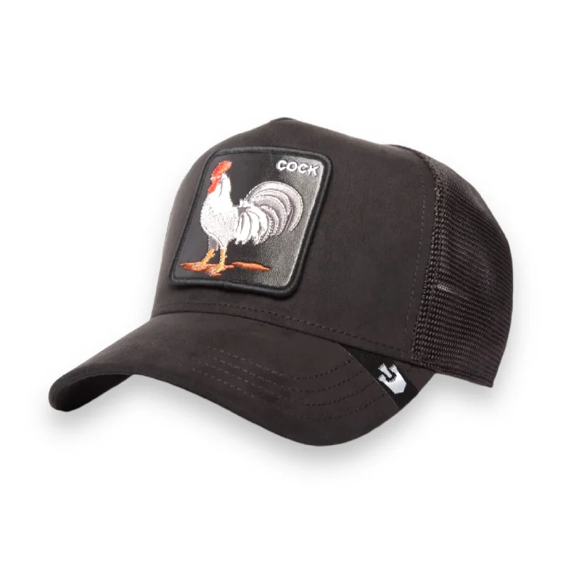 GOORIN BROS BLACK SUEDE ROOSTER ''COCK" TRUCKER SNAPBACK