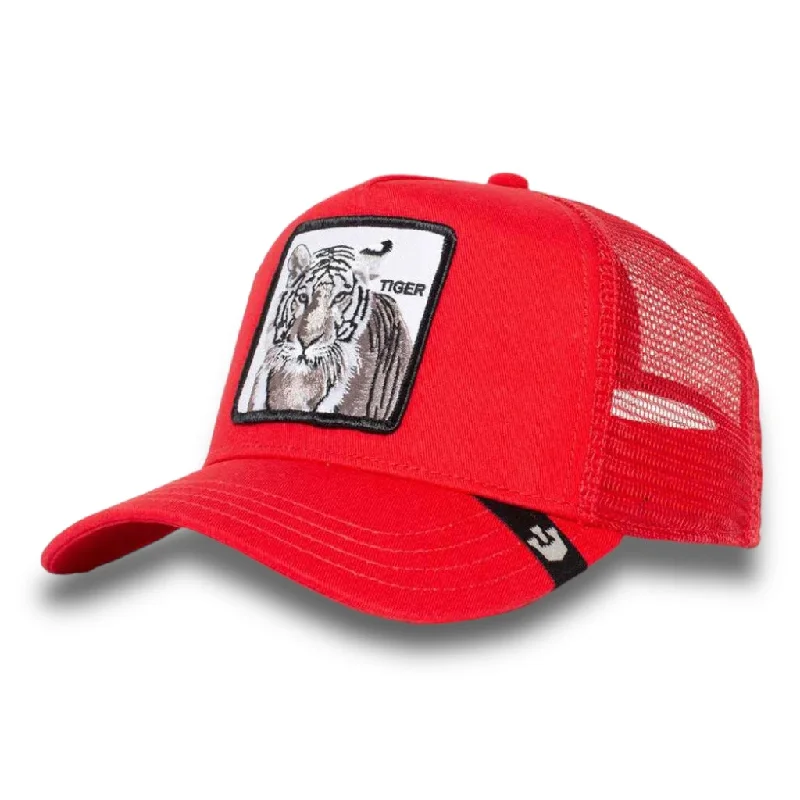 GOORIN BROS RED (THE WHITE TIGER) TRUCKER MESH SNAPBACK