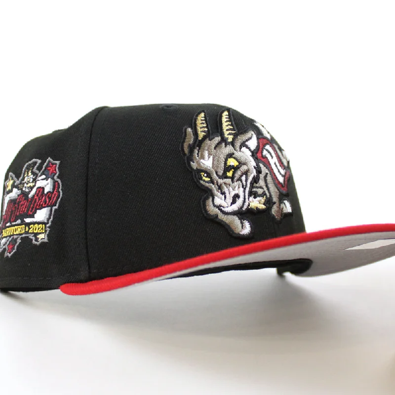 HARTFORD YARD GOATS All Star Bash New Era 59Fifty Fitted Hat (Black Scarlet Red Gray Under Brim)