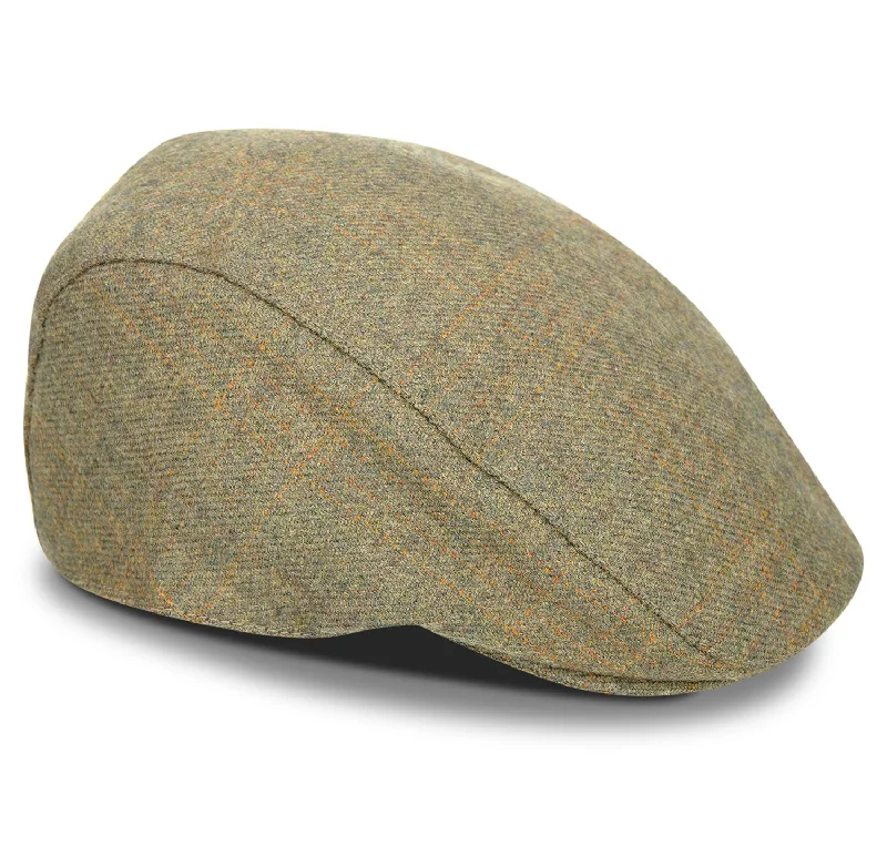 Hoggs of Fife Kinloch Waterproof Tweed Flat Cap