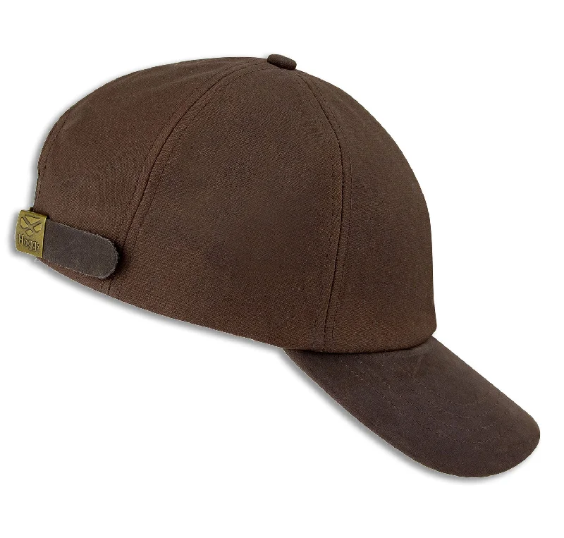 Hoggs of Fife Leather Peak Waxed Baseball Cap