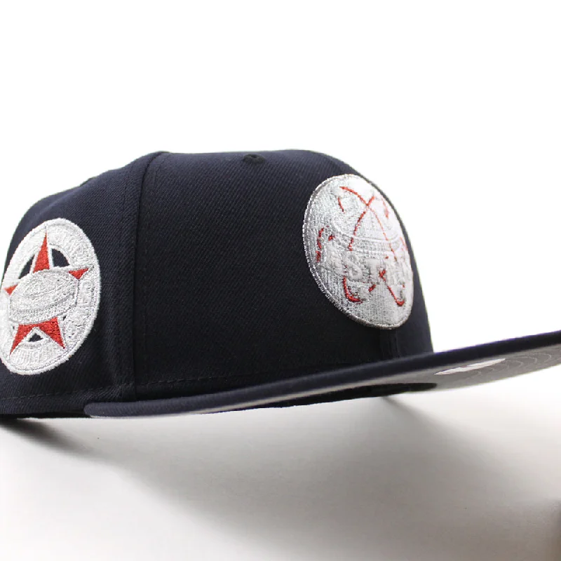 Houston Astros 1968 All Star Game New Era 59Fifty Fitted Hat (Metallic Iris Pack Navy Gray Under Brim)