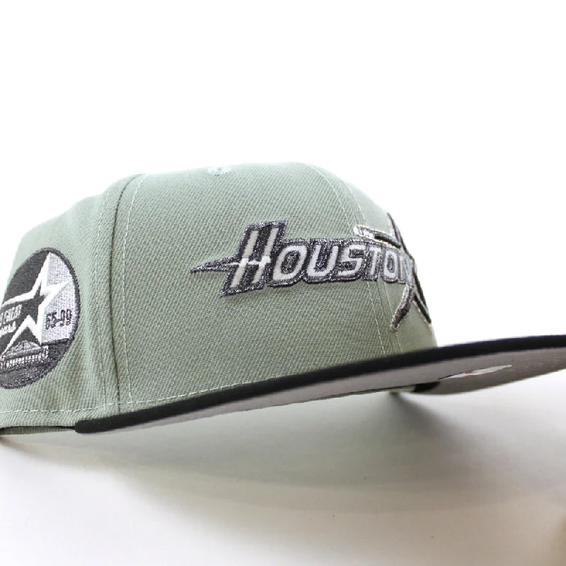 Houston Astros 35 Great Years New Era 59Fifty Fitted Hat (Everest Green Black Gray Under Brim)