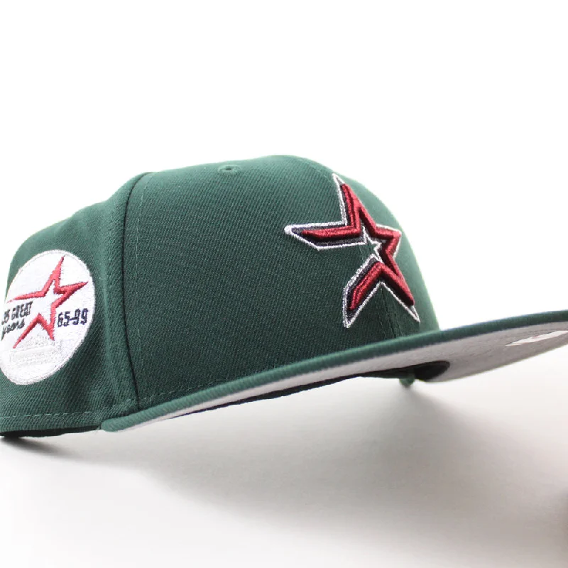 Houston Astros 35 Great Years Patch New Era 59Fifty Fitted Hat (Dark Green Gray Under Brim)