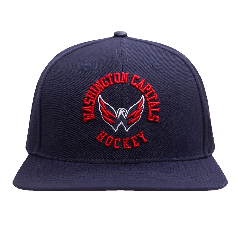 NHL WASHINGTON CAPITALS HYBRID WOOL UNISEX SNAPBACK HAT (MIDNIGHT NAVY)