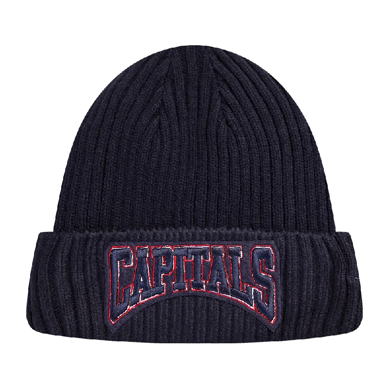 NHL WASHINGTON CAPITALS CREST EMBLEM BEANIE (MIDNIGHT NAVY)