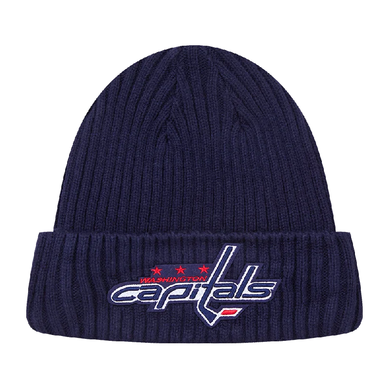 NHL WASHINGTON CAPITALS CLASSIC CORE UNISEX KNIT BEANIE (MIDNIGHT NAVY)