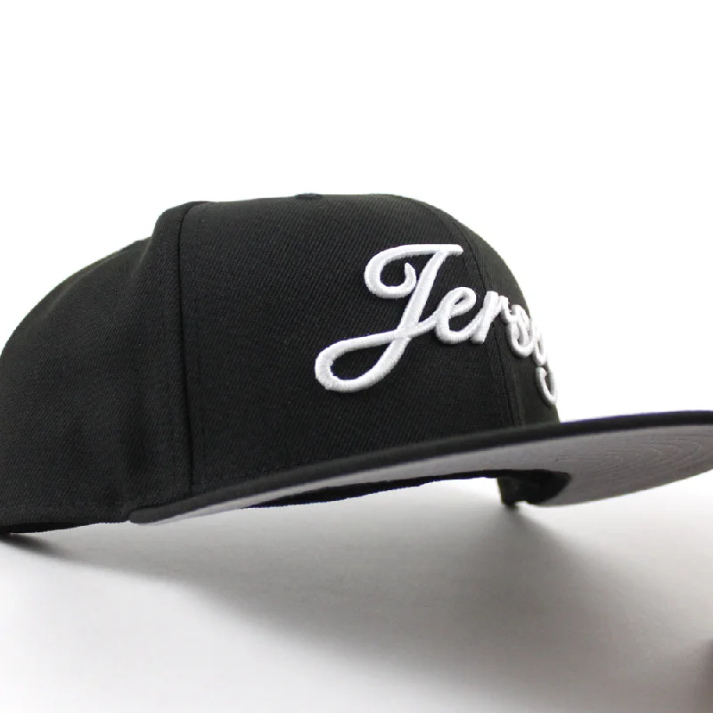 Jersey Script New Era 59Fifty Fitted Hat (Black Gray Under Brim)