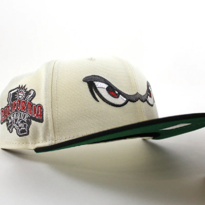 Lake Elsinore Storm California League Patch New Era 59Fifty Fitted Cap (Chrome White Black Green Under Brim)