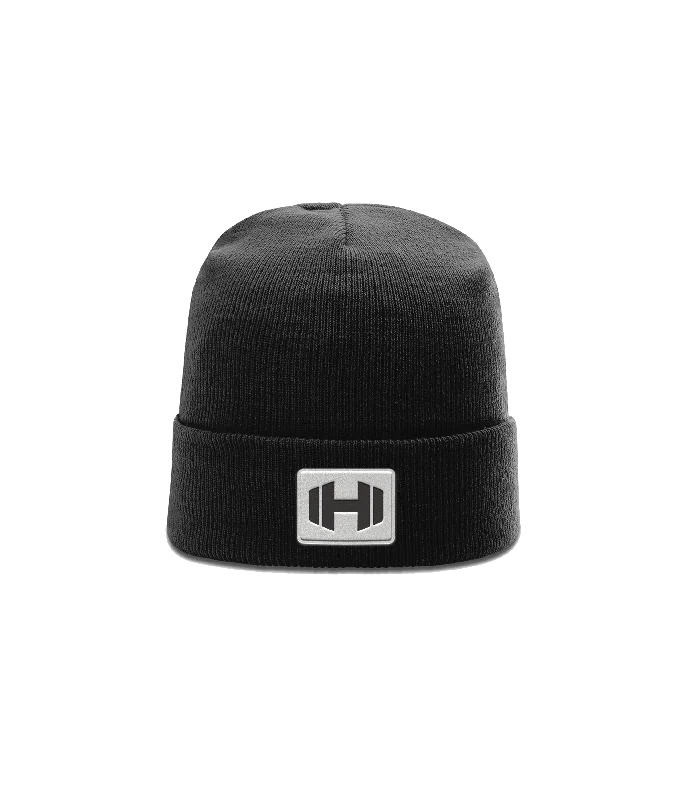 Leather HodgeTwins Logo Cuff Beanie