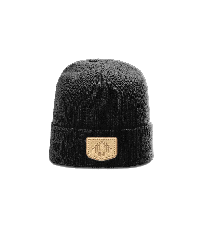 Leather Plane Cuff Beanie