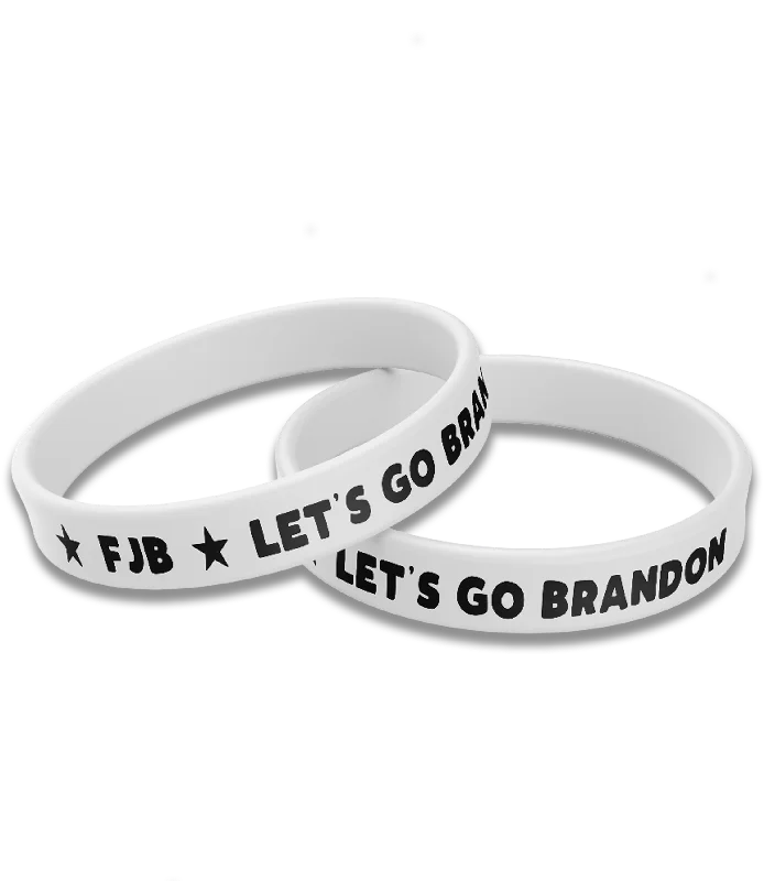 Let's Go Brandon - FJB Wristband - White