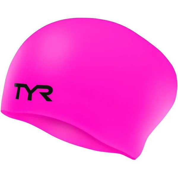 Long Hair Wrinkle Free Cap - Flourescent Pink